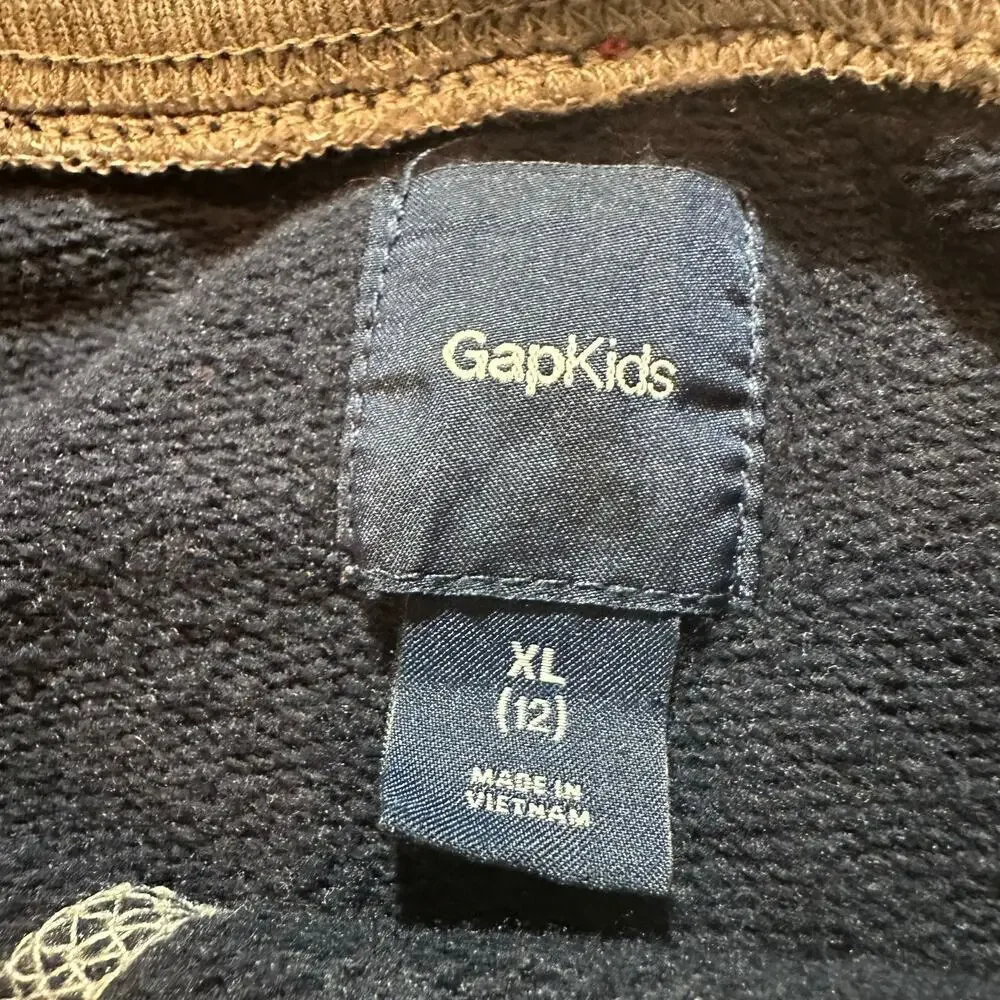 Gap Boy's Navy Hooded Sweatshirt sz XL Colorblock Hoodie Tigers Hoodie